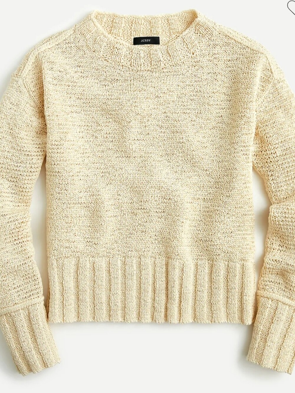 J. Crew Cream Crewneck Knit Sweater